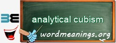 WordMeaning blackboard for analytical cubism